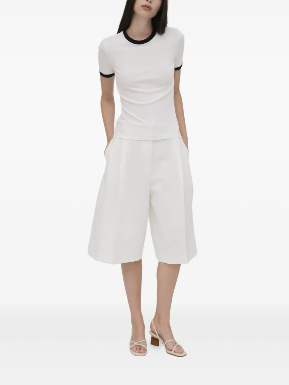 Rosetta Getty T-shirt met contrasterende afwerking Wit