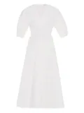 Rosetta Getty puff-sleeved midi dress - White