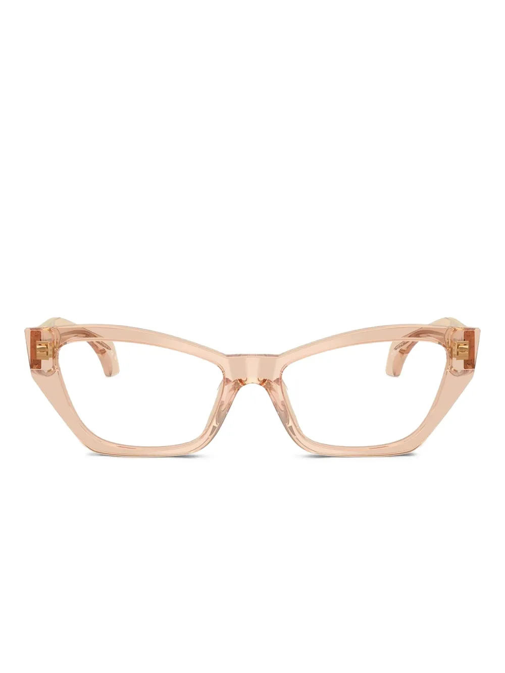 Versace Cat-eye Acetate Glasses In Nude