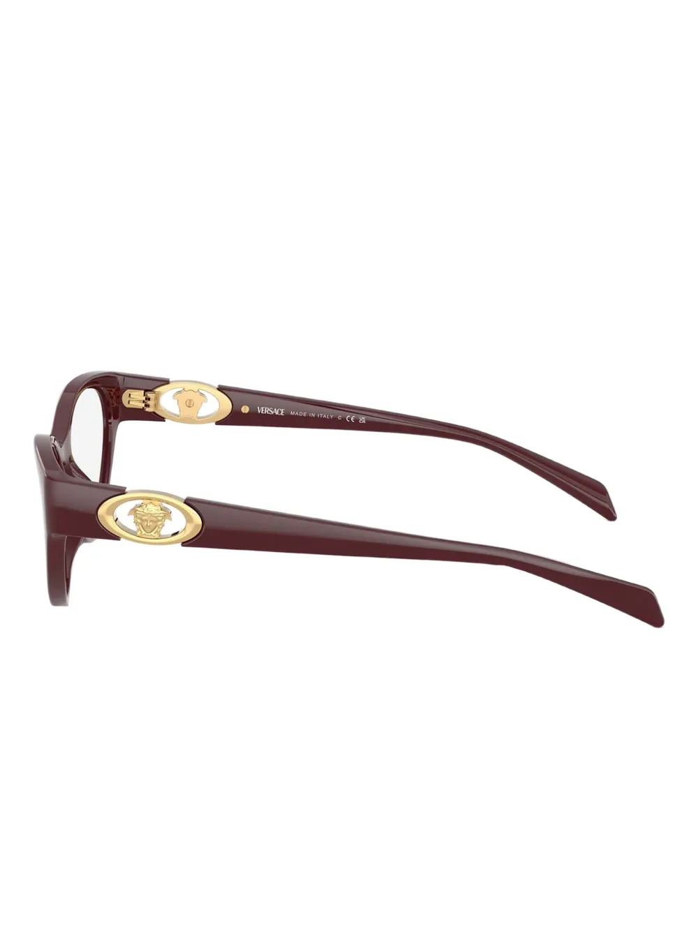 Versace Eyewear Medusa bril met cat-eye montuur Burgundy