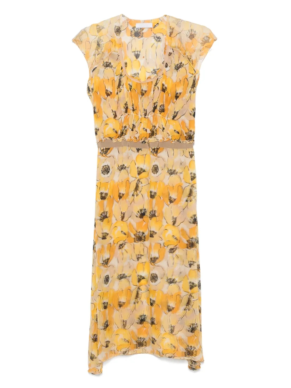 Prada Pre-Owned 2000s silk dress - イエロー Prada Pre-Owned 2000s silk dress - イエロー