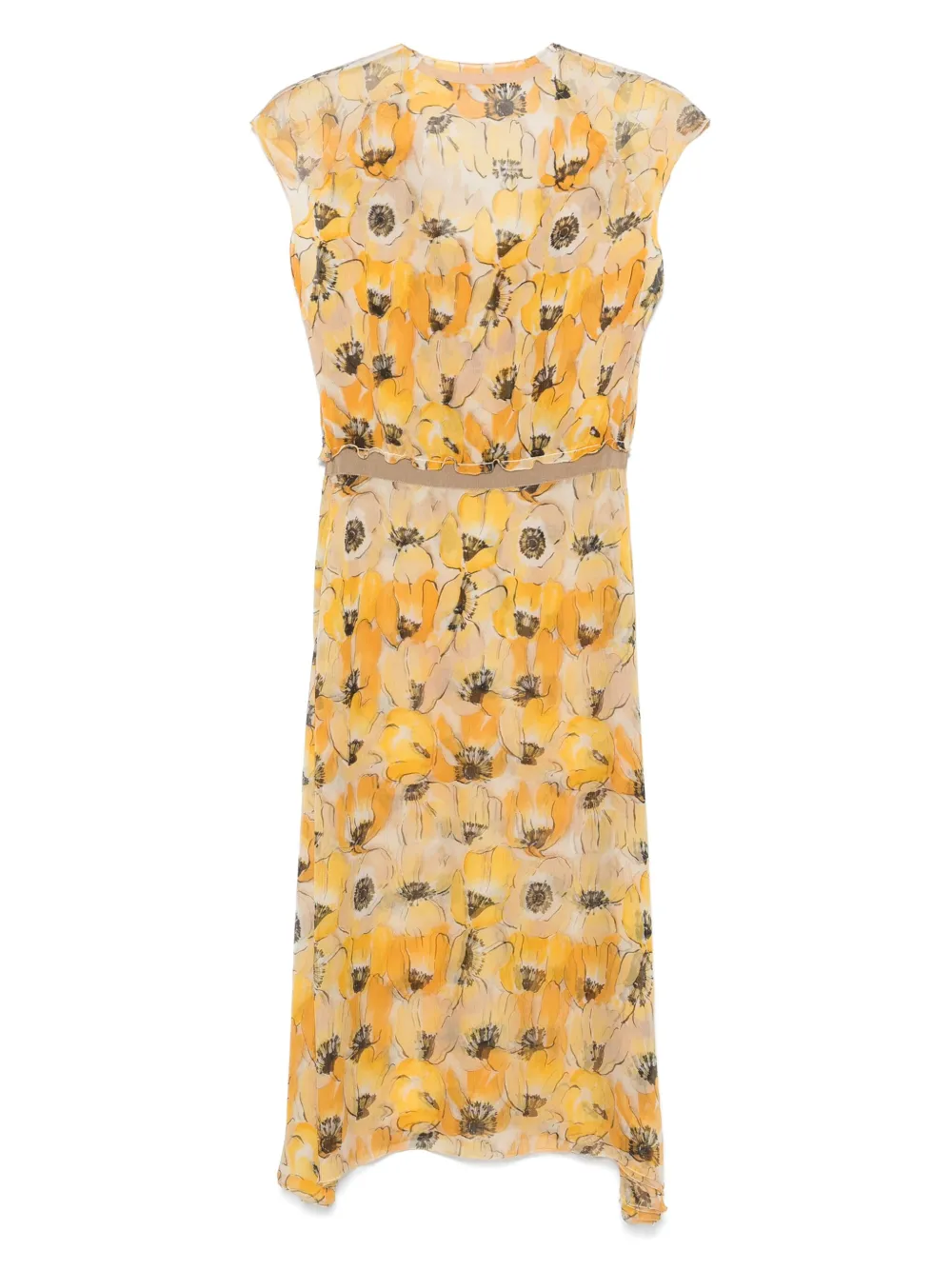 Prada Pre-Owned 2000s zijden jurk - Geel