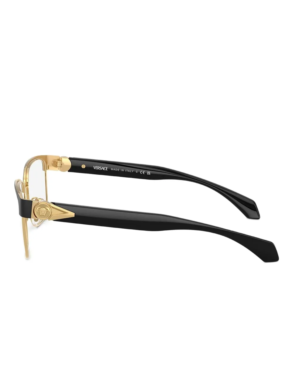 Versace Eyewear Bril met rechthoekig montuur Zwart