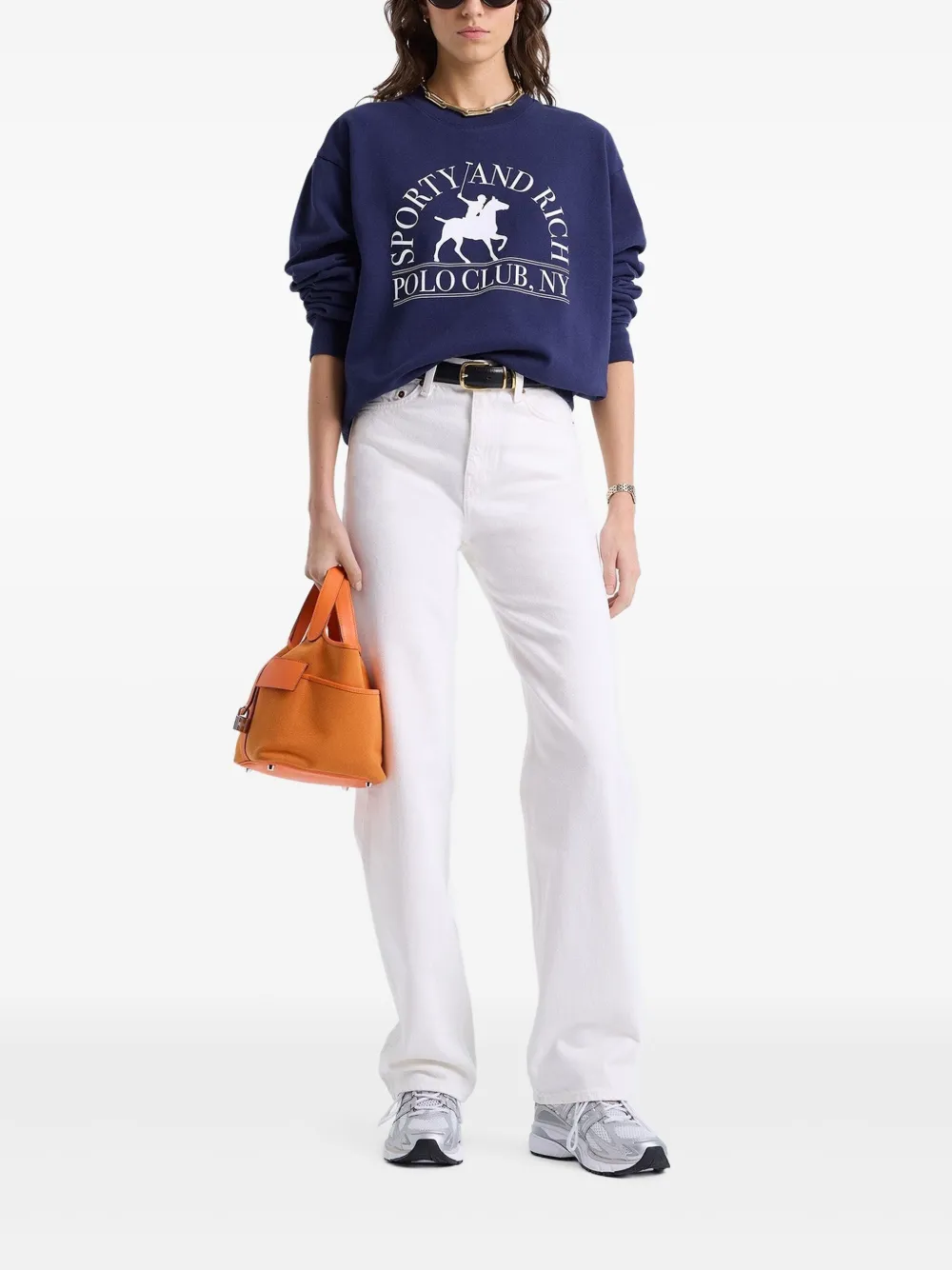 Sporty & Rich Katoenen sweater Blauw