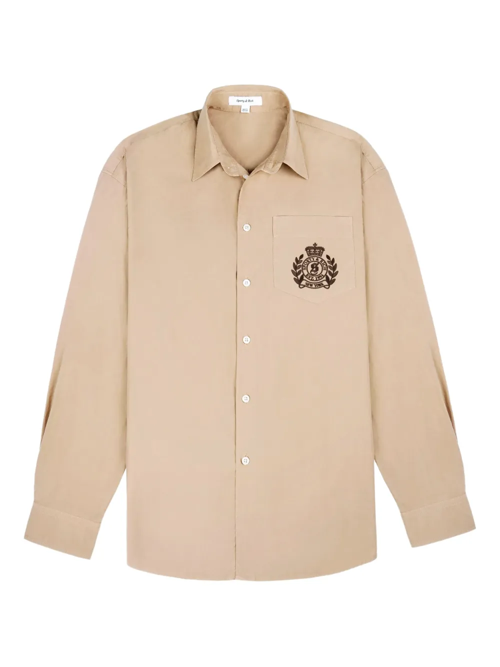 Sporty & Rich H&W Crest shirt | Neutrals | Image 1