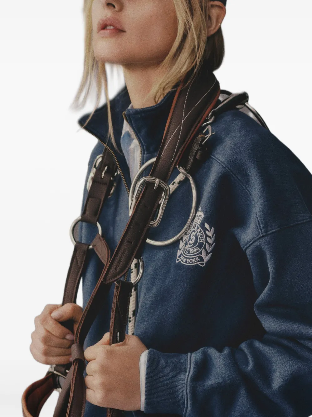 Sporty & Rich Katoenen sweater Blauw