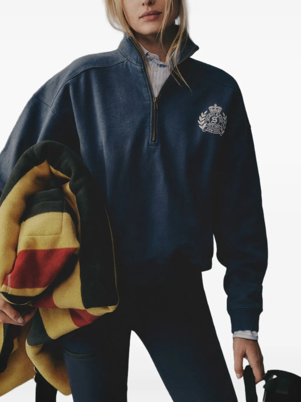 Sporty & Rich Katoenen sweater Blauw