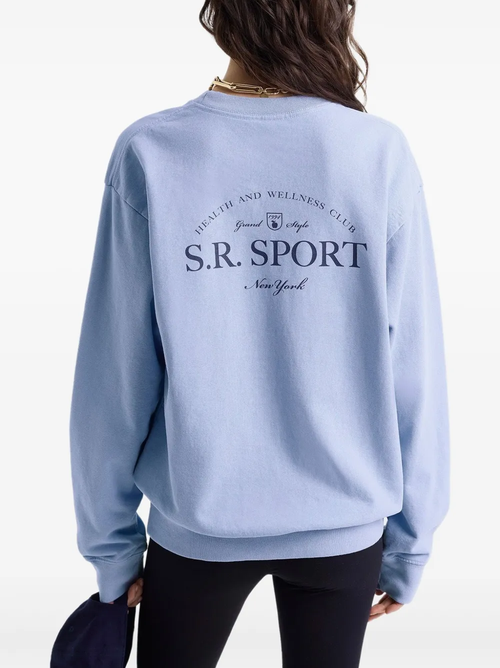 Sporty & Rich Katoenen sweater Blauw