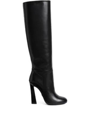 DSQUARED2 ブラックレザー高ヒールブーツ DSQUARED2 ヒール ブーツ | ブラック | FARFETCH JP