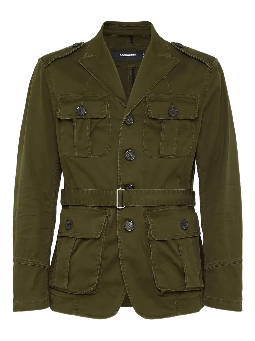 DSQUARED2 belted military jacket | Green | Image 1