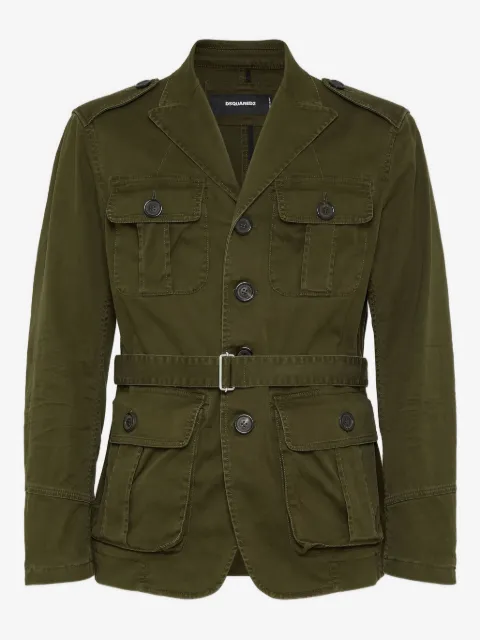DSQUARED2 Jaqueta militar com cinto