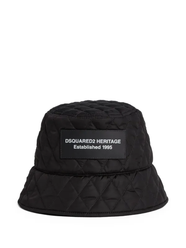 DSQUARED2 キルティング バケットハット | ブラック | FARFETCH JP