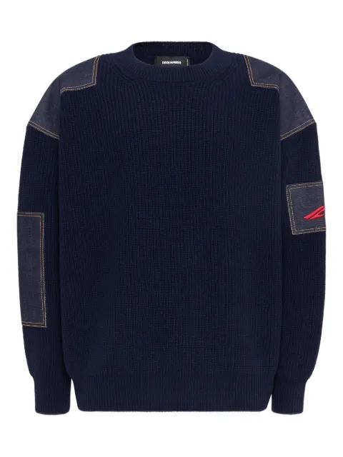 DSQUARED2 patchwork-embellished jumper