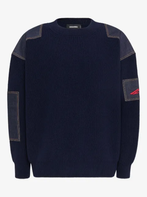 DSQUARED2 patchwork-embellished jumper