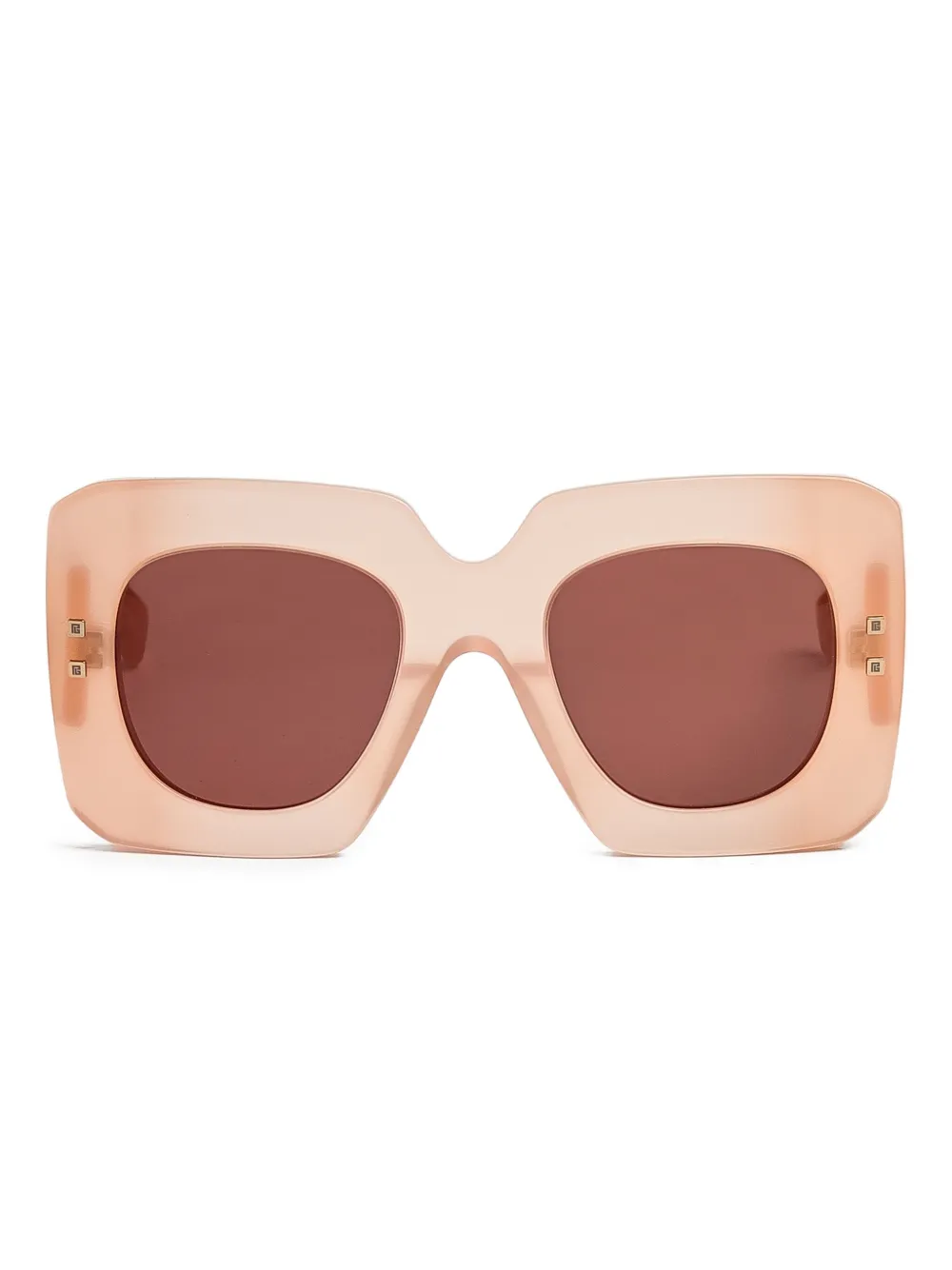 Balmain Eyewear Zonnebril met gegraveerd logo Roze