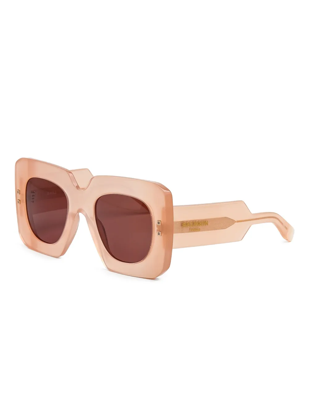 Balmain Eyewear Zonnebril met gegraveerd logo Roze