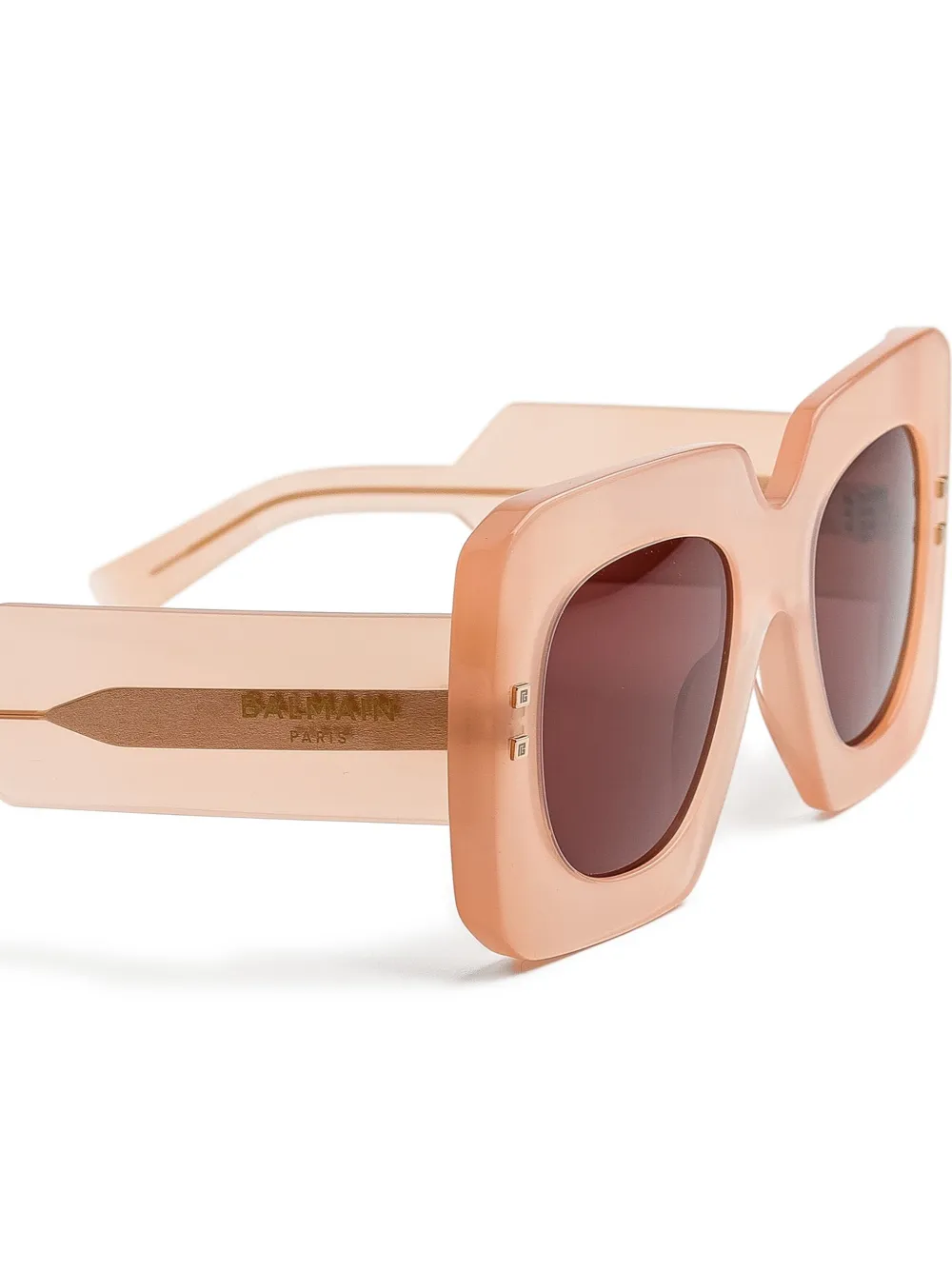 Balmain Eyewear Zonnebril met gegraveerd logo - Roze