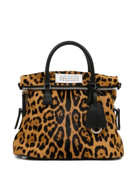 Maison Margiela 5AC Mini-Tasche mit Leoparden-Print