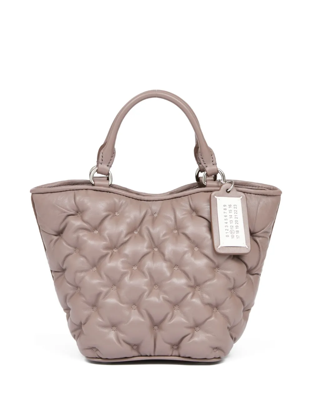 Maison Margiela グラムスラム キルティング ハンドバッグ ミニ - グレー Maison Margiela グラムスラム キルティング ハンドバッグ ミニ - グレー