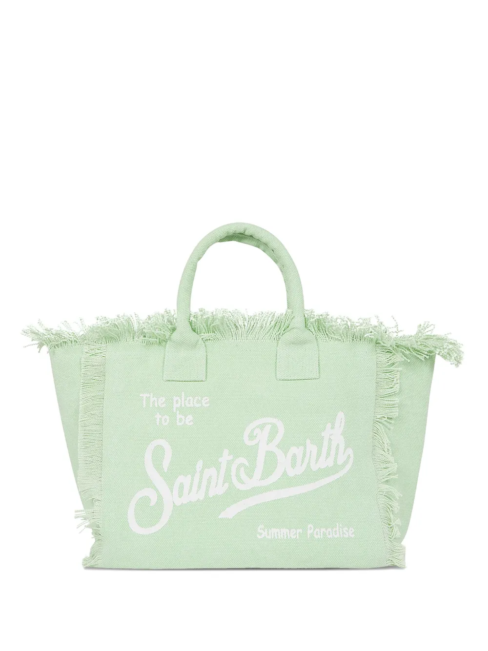 MC2 Saint Barth small Colette fringed tote bag | Green | Image 1