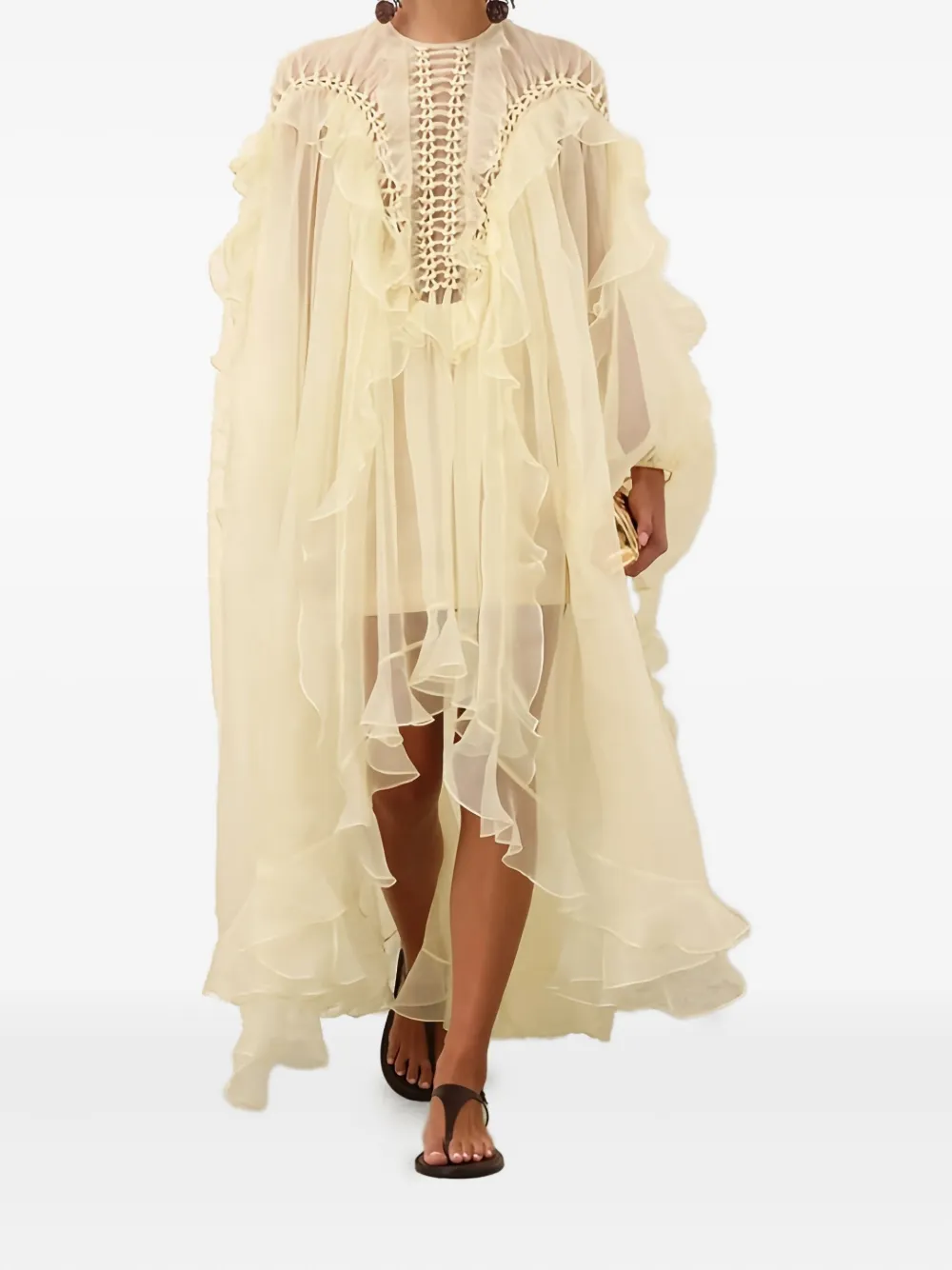 ZIMMERMANN Billow asymmetrische jurk - Geel