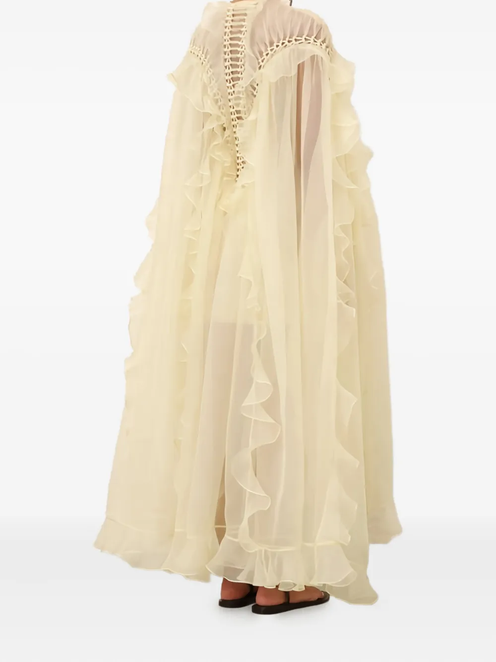 ZIMMERMANN Billow asymmetrische jurk Geel