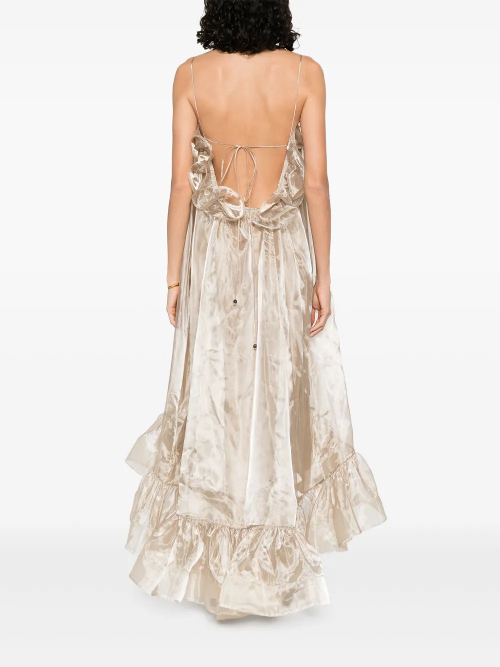 ZIMMERMANN Zijden jurk Beige