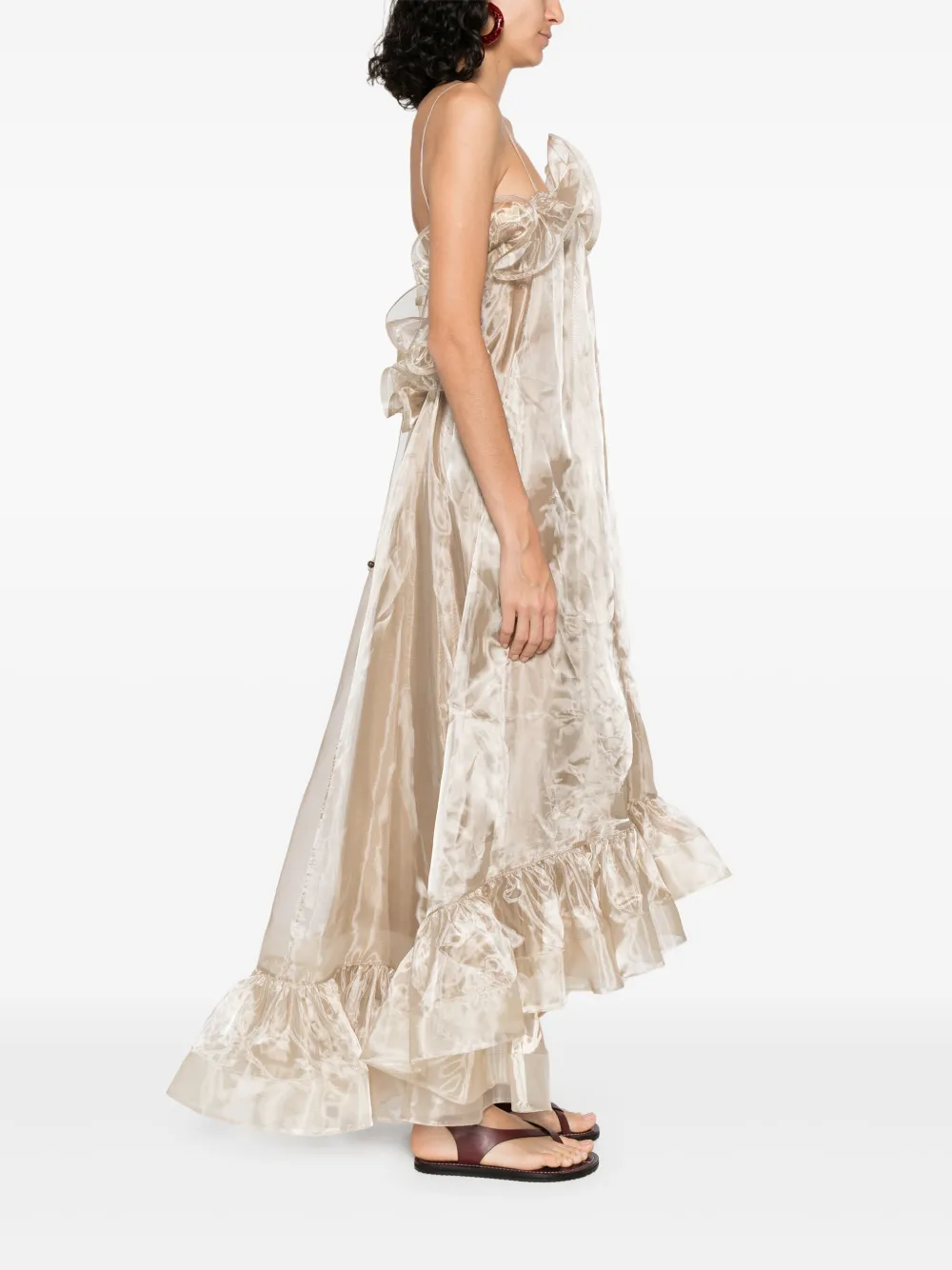 ZIMMERMANN Zijden jurk Beige
