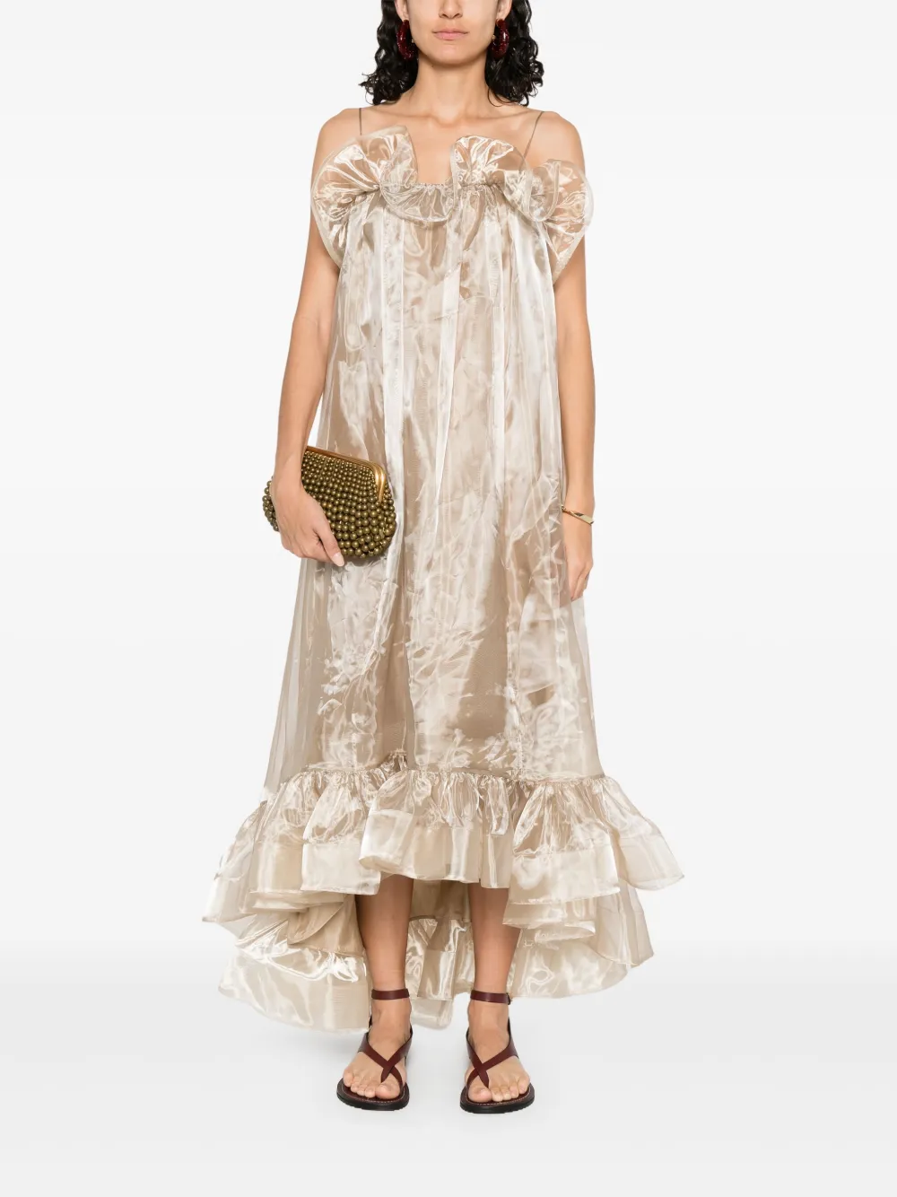 ZIMMERMANN Zijden jurk - Beige