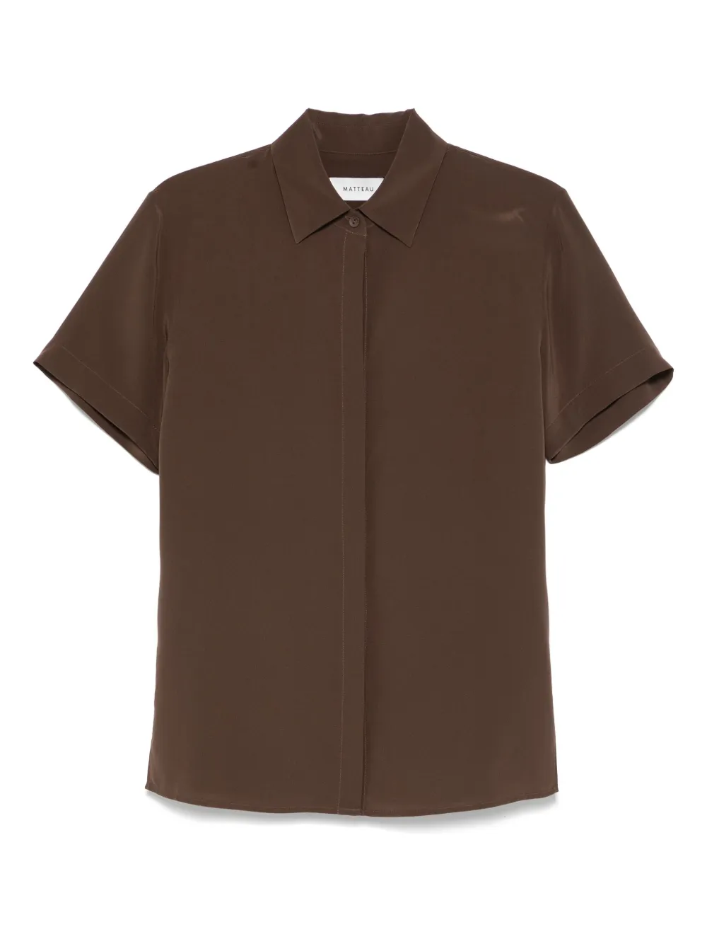 Matteau camisa de seda | marrón | Image 1