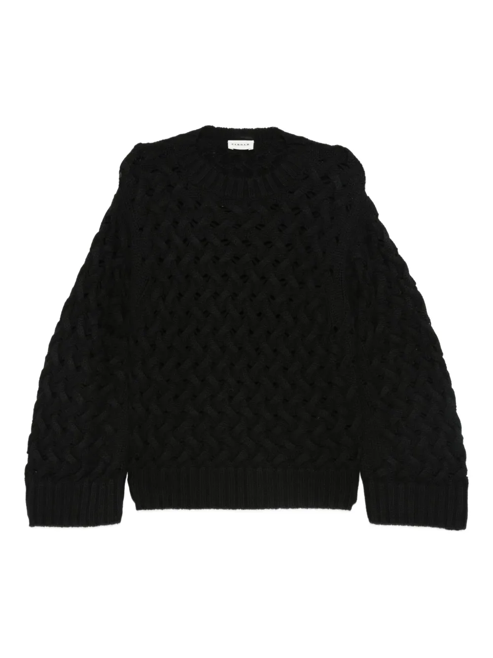 P.a.r.o.s.h Open-knit Sweater In Black