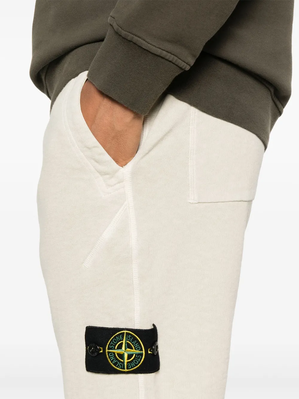 Stone Island Jersey trainingsshorts Beige