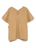 Moncler wool-blend poncho - Brown