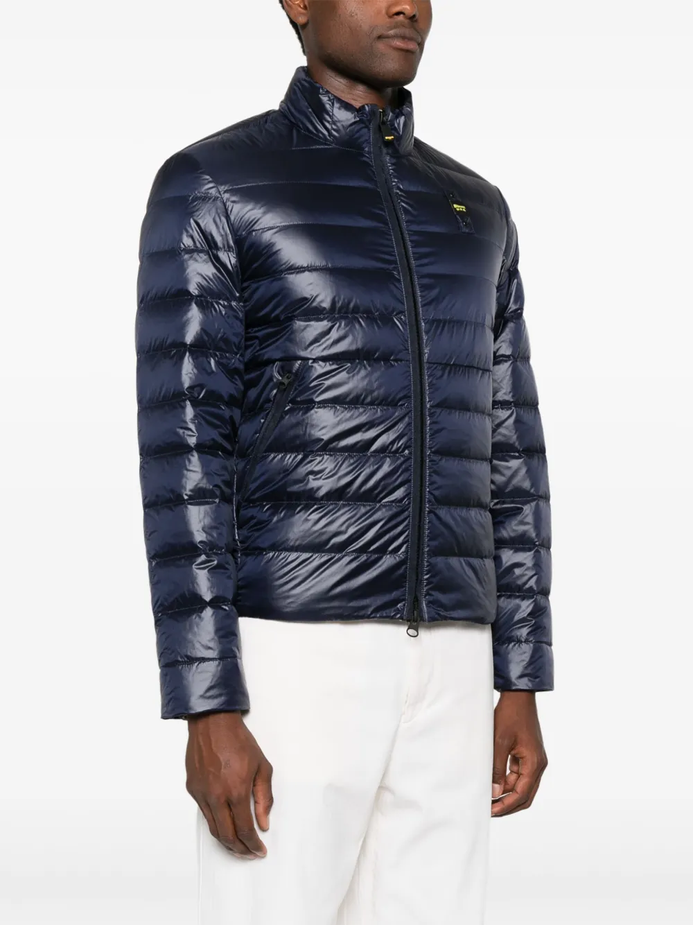 Blauer Gewatteerd jack Blauw