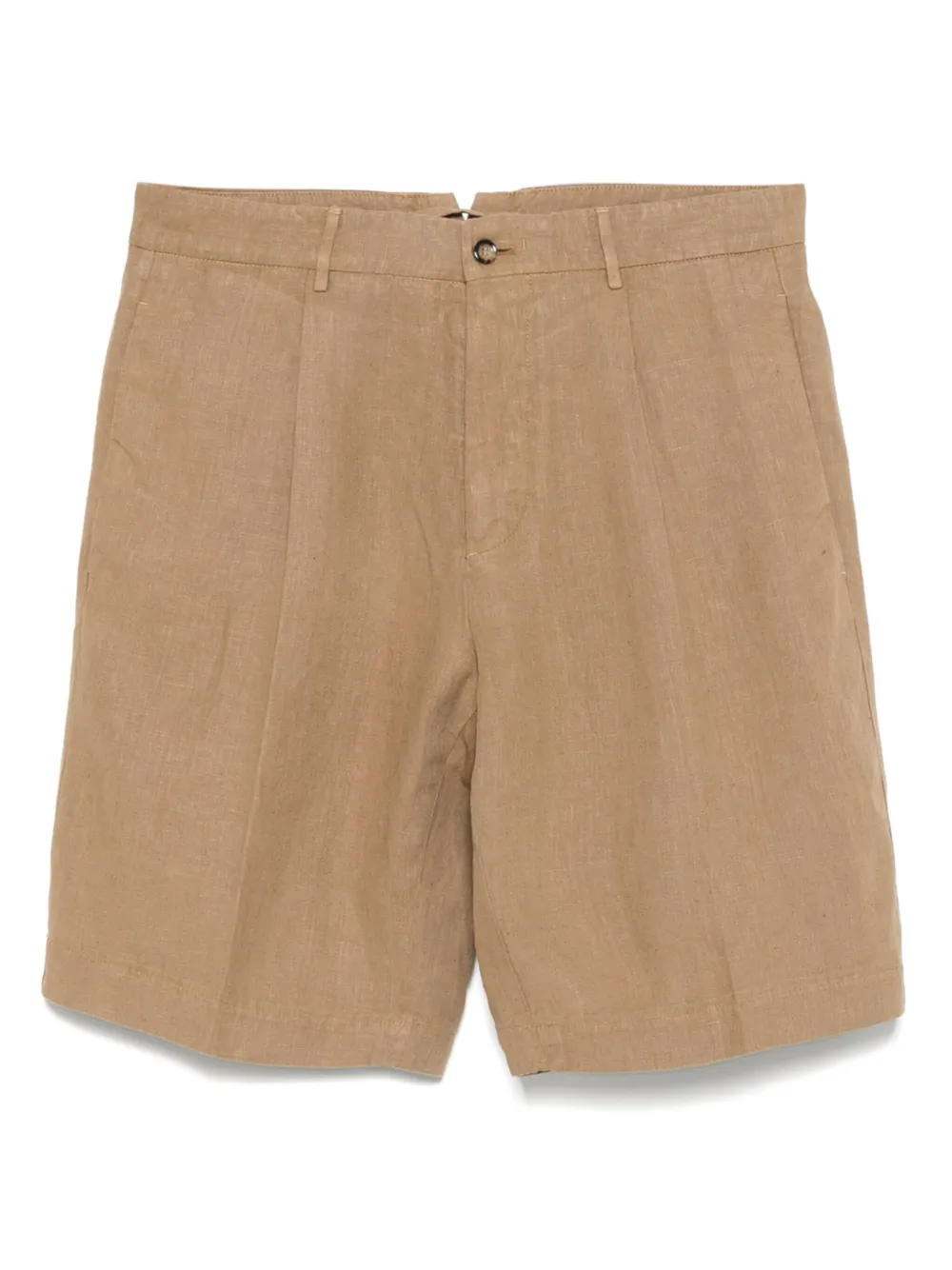 Dell'oglio linen shorts - ブラウン Dell'oglio linen shorts - ブラウン