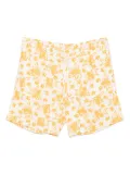 120% Lino floral-pattern linen shorts - Neutrals