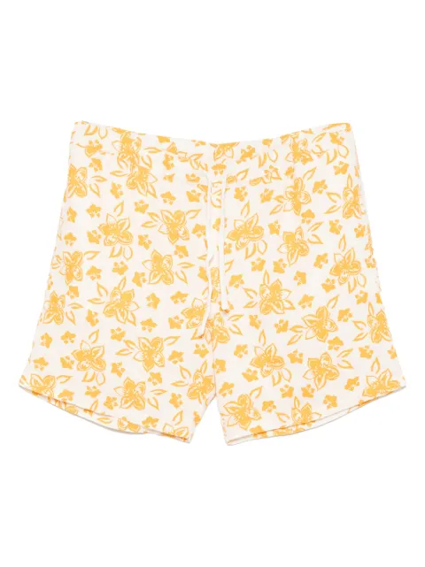 120% Lino floral-pattern linen shorts