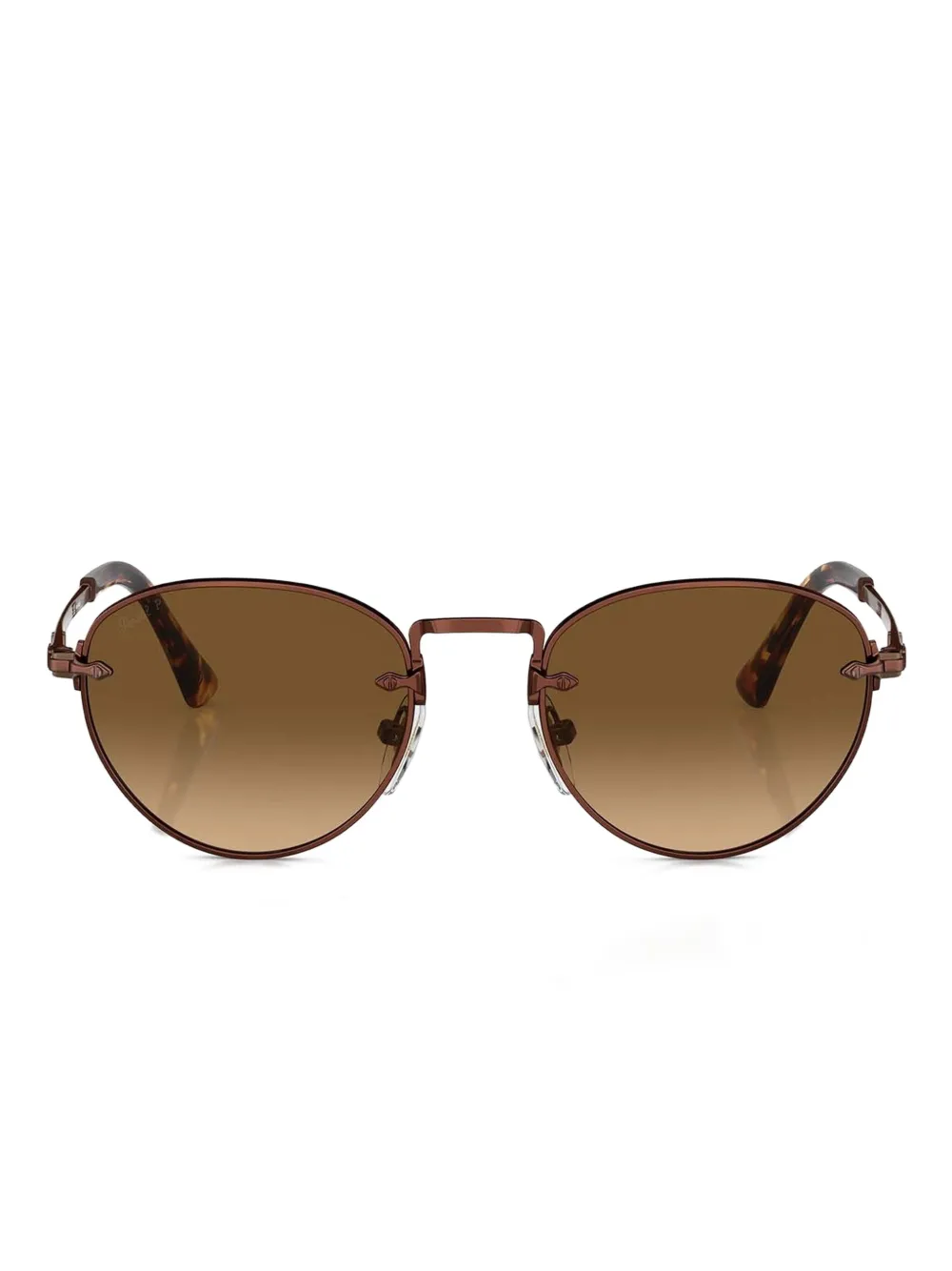 Persol Sonnenbrille mit rundem Gestell - Braun