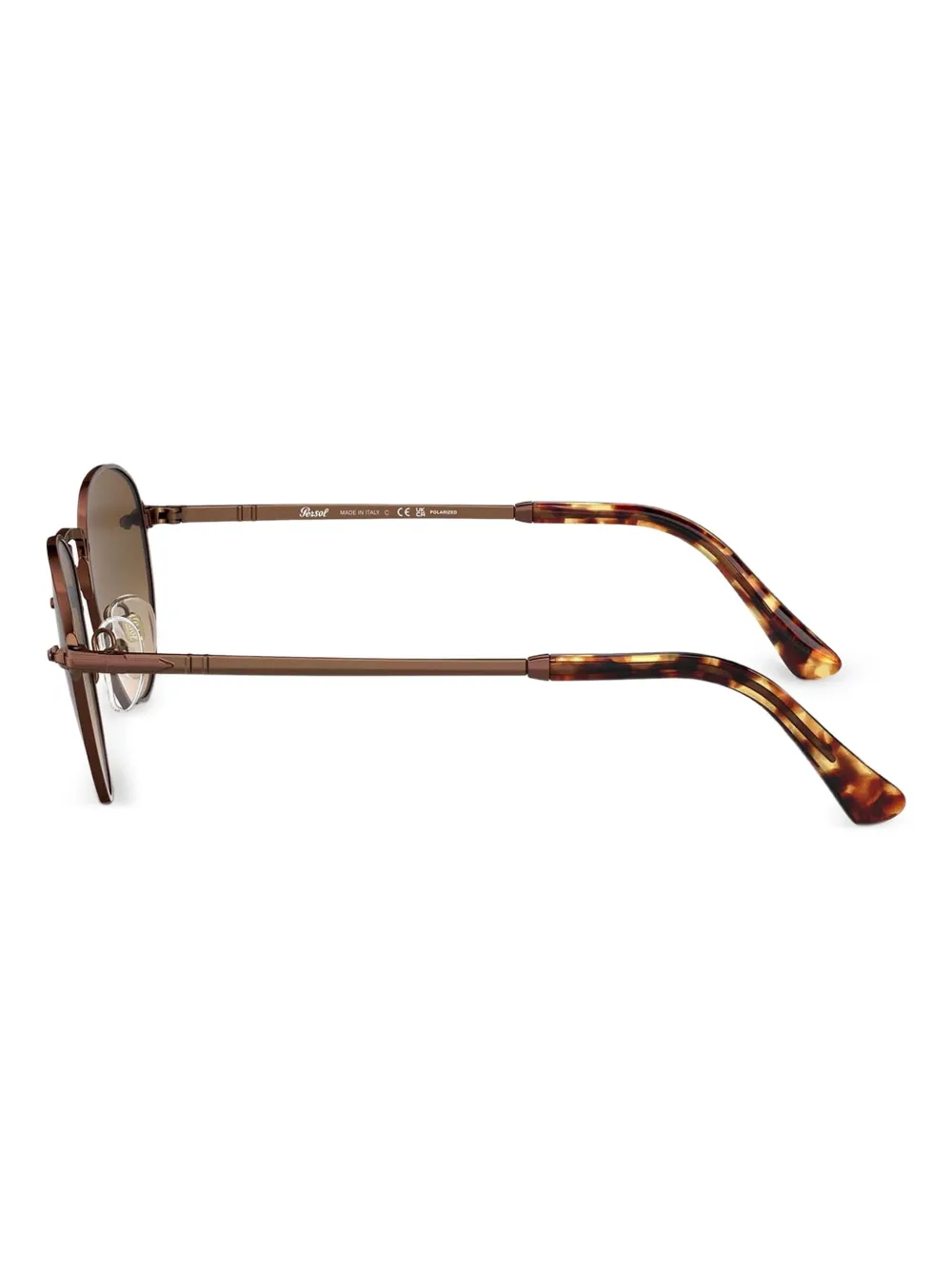 Persol Zonnebril met rond montuur Bruin