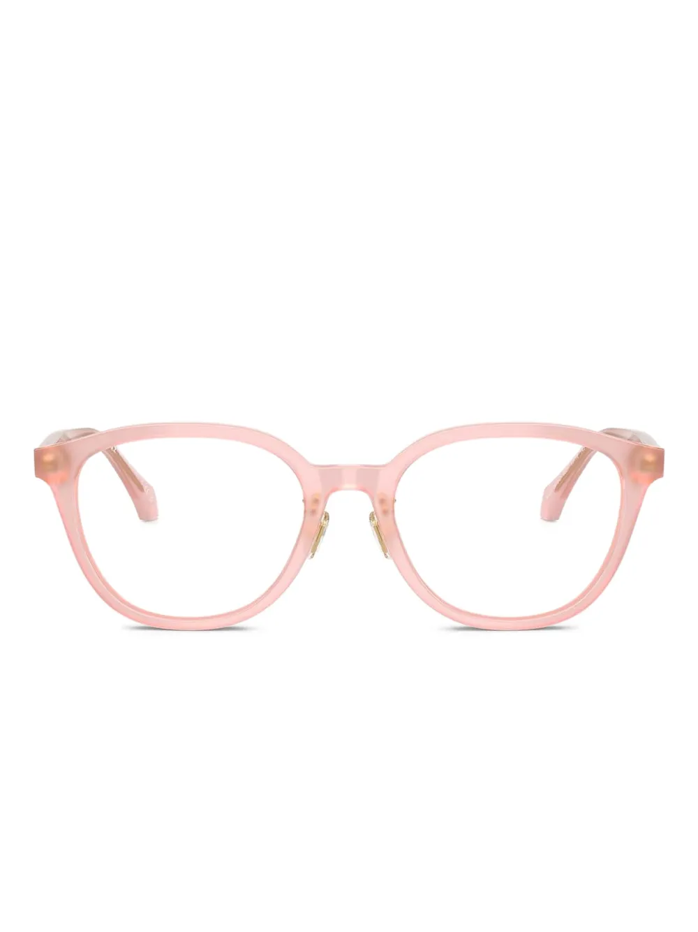 Versace Round-frame Glasses In Pink