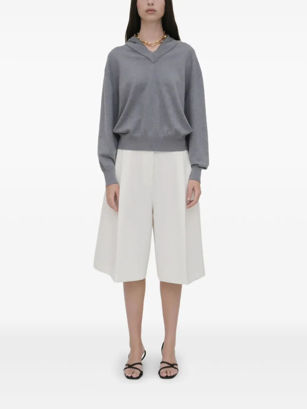 Rosetta Getty Geplooide shorts Wit