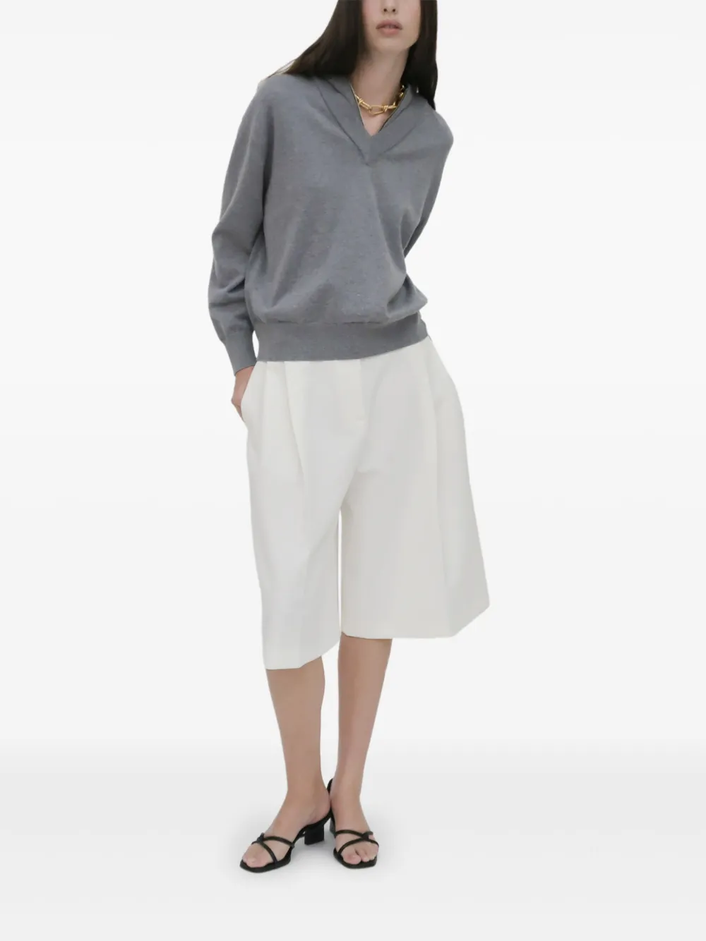 Rosetta Getty Geplooide shorts Wit