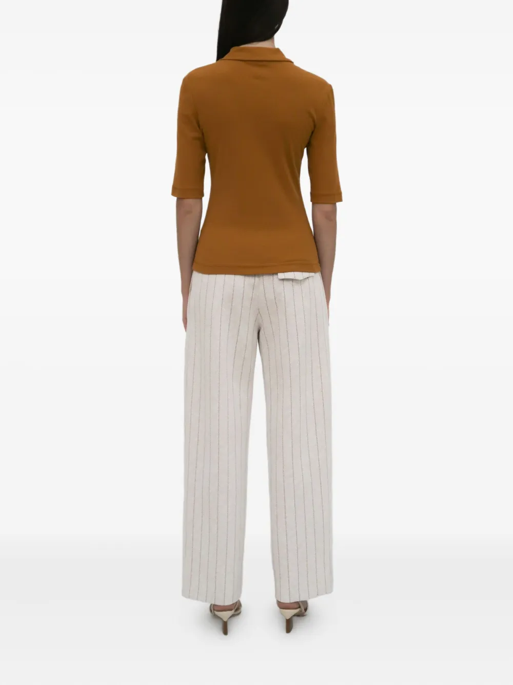Rosetta Getty Broek met krijtstreep Beige