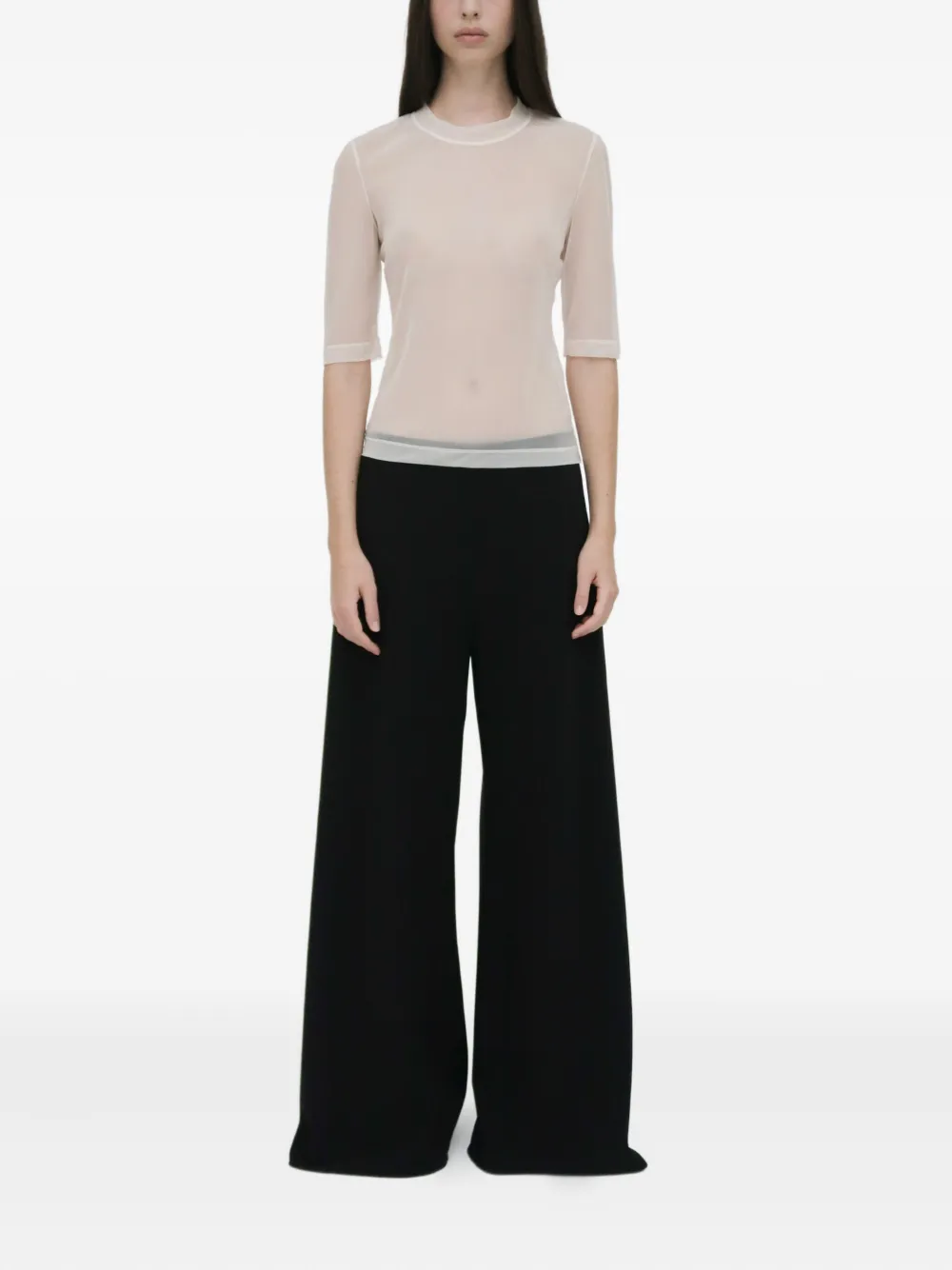 Rosetta Getty T-shirt met doorzichtig vlak Wit