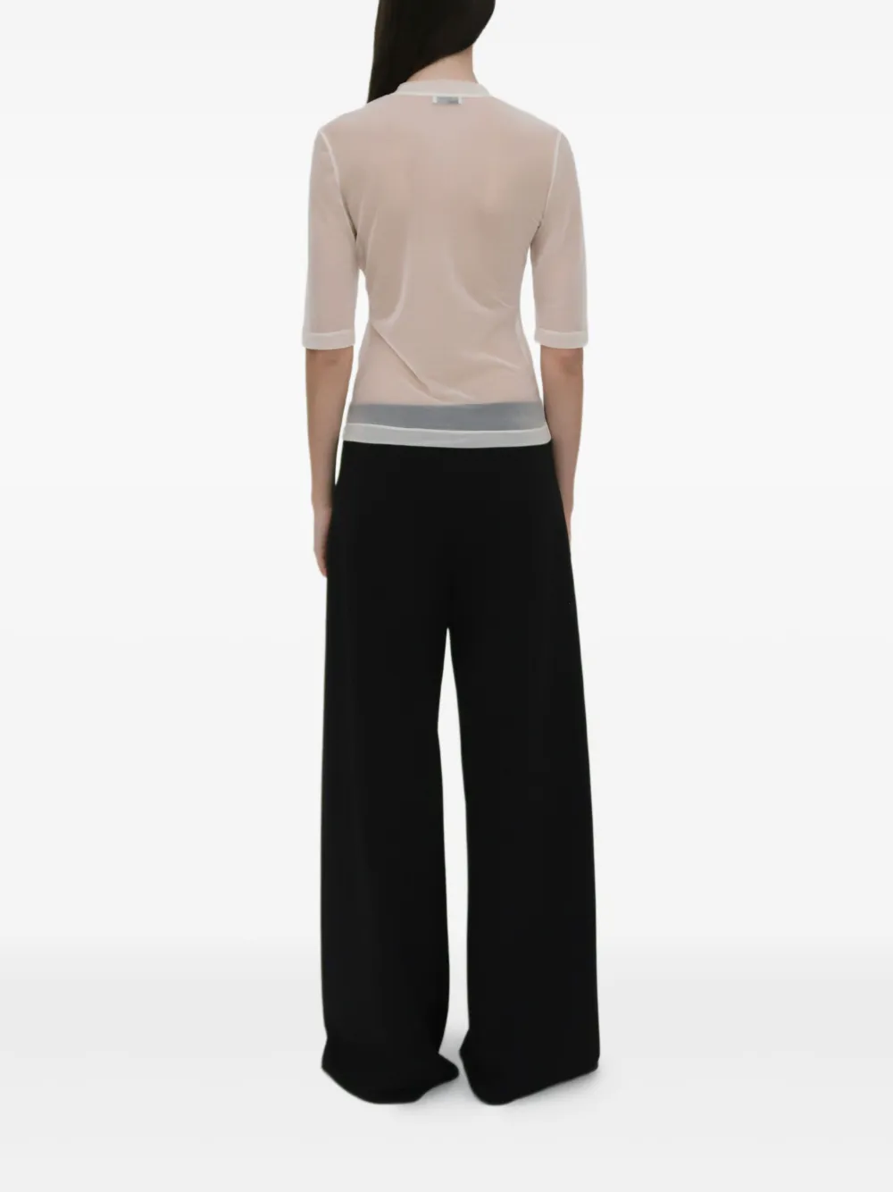 Rosetta Getty T-shirt met doorzichtig vlak Wit