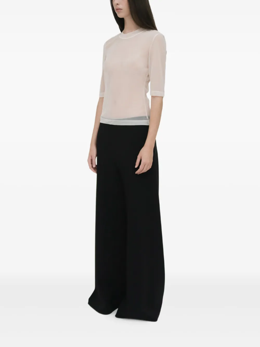 Rosetta Getty T-shirt met doorzichtig vlak Wit