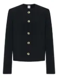 Rosetta Getty crew-neck gold-button jacket - Black