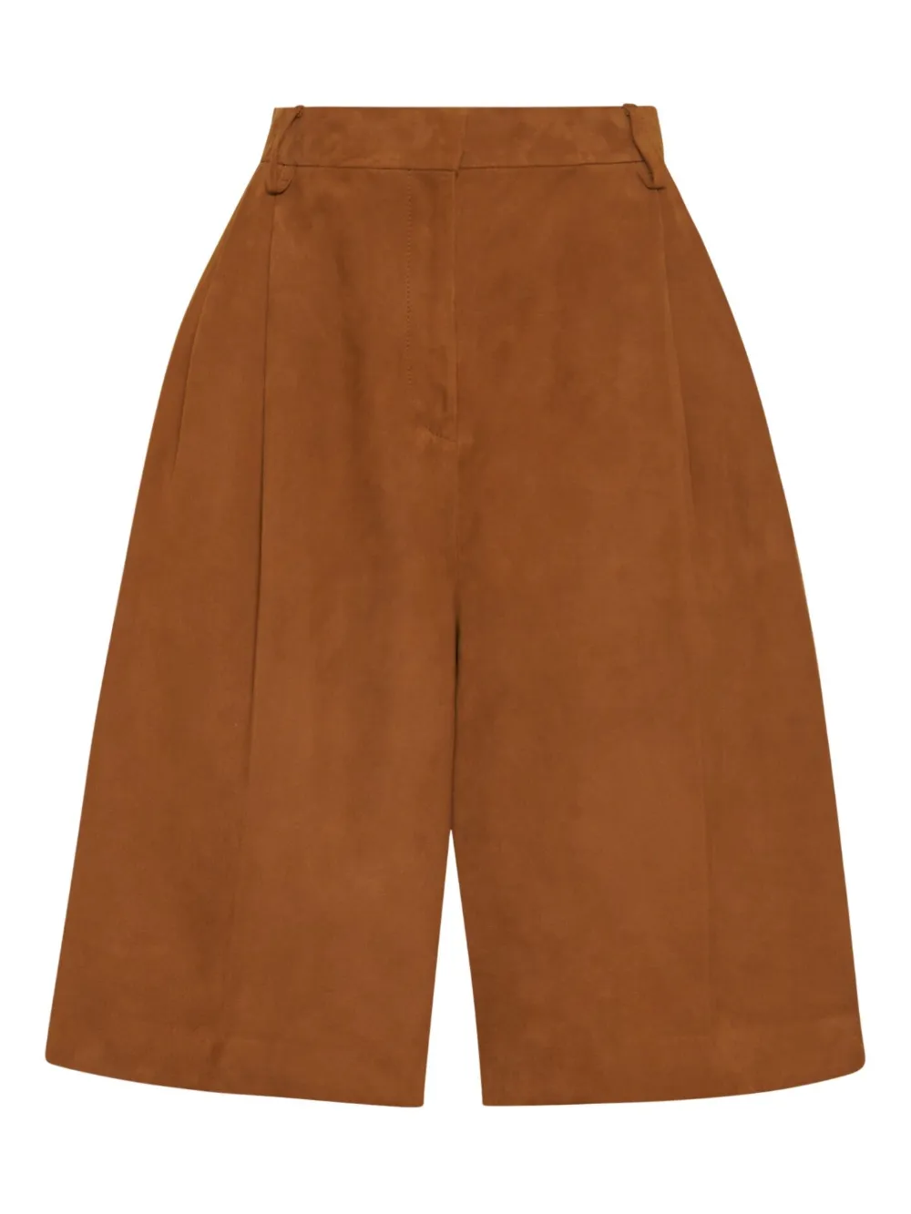 Rosetta Getty Geplooide suède shorts Bruin