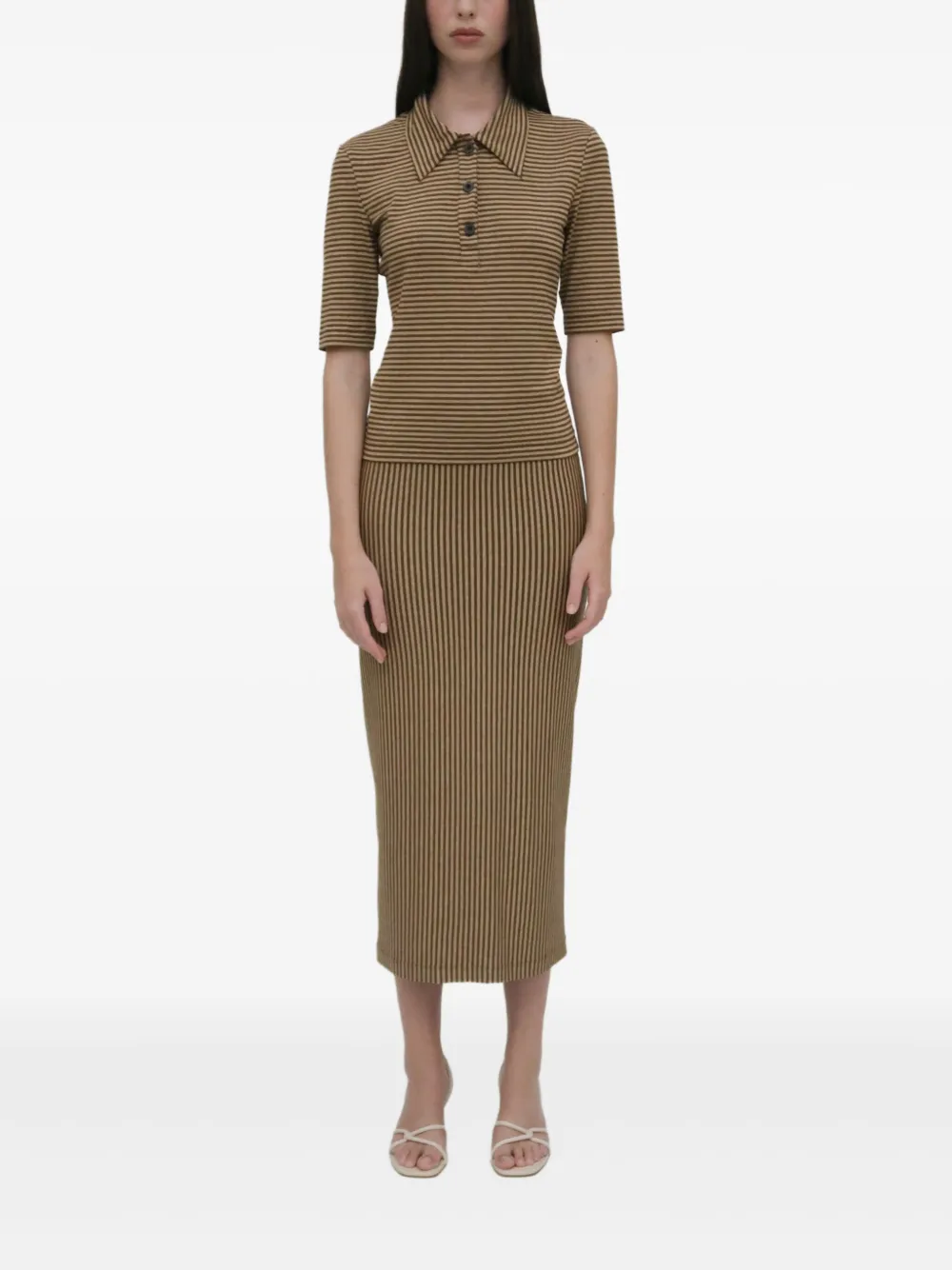 Rosetta Getty striped short-sleeve polo top | Polo Tops | Image 2
