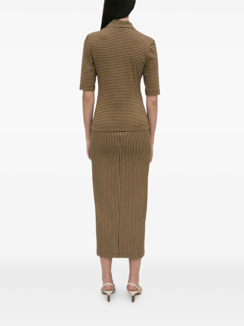 Rosetta Getty Gestreepte polotop Beige